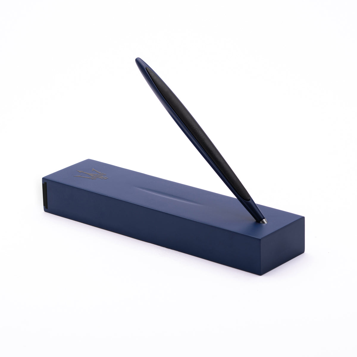 Pininfarina Cambiano Classic Maserati INK - Blue Ballpoint Pen with Base and Trident