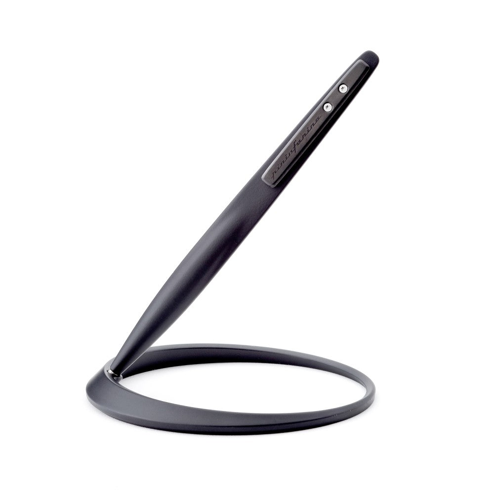 Pininfarina Space X Black – Stilo con Tecnologia Ethergraf® e Supporto da Scrivania in Alluminio