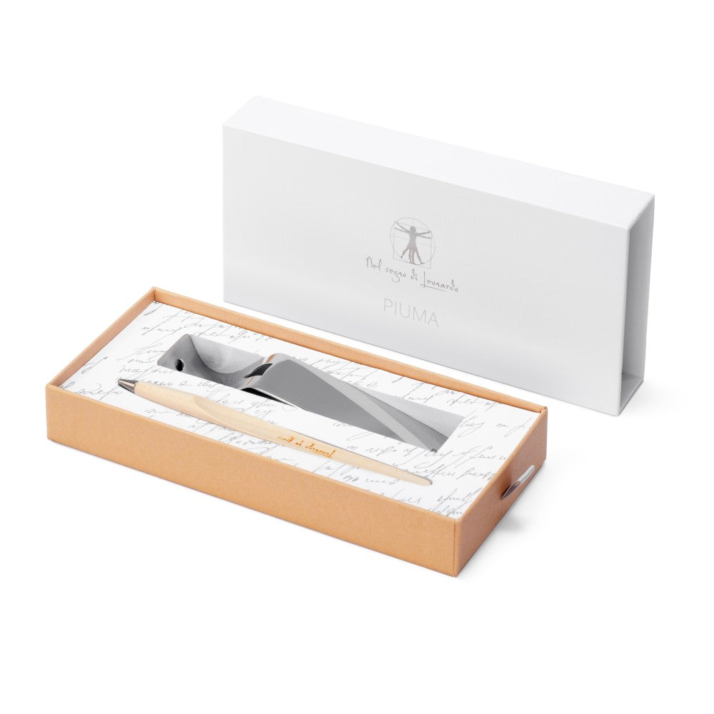 Forever Piuma Leonardo – Stilo in legno massello con punta Ethergraf® e base in acciaio