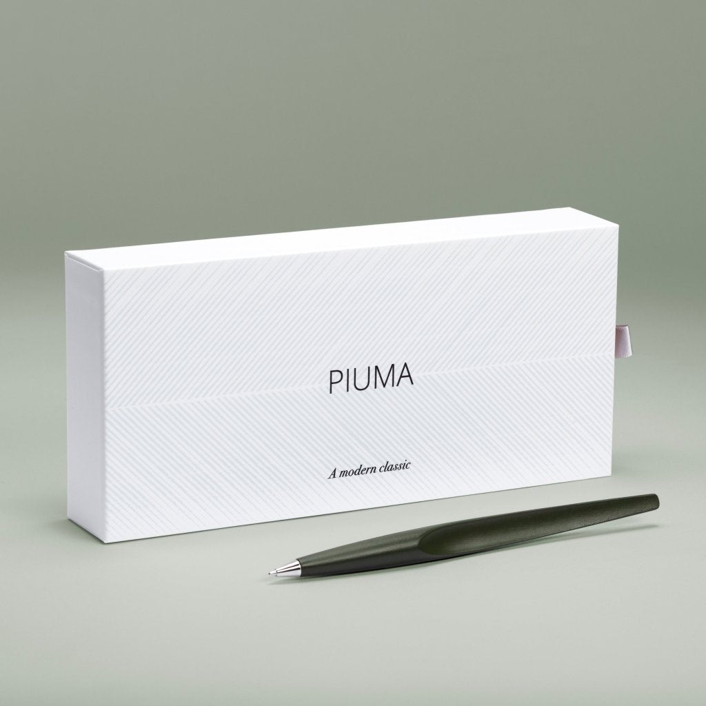 Pininfarina Shop - Penne e Stilo - Forever Piuma A Modern Classic Ink – Penna a sfera in legno massello con base in acciaio