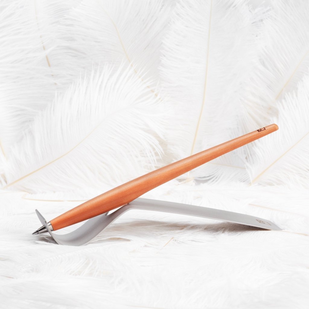 Pininfarina Shop - Penne e Stilo - Forever Piuma A Modern Classic Ink – Penna a sfera in legno massello tinto con base in acciaio satinato