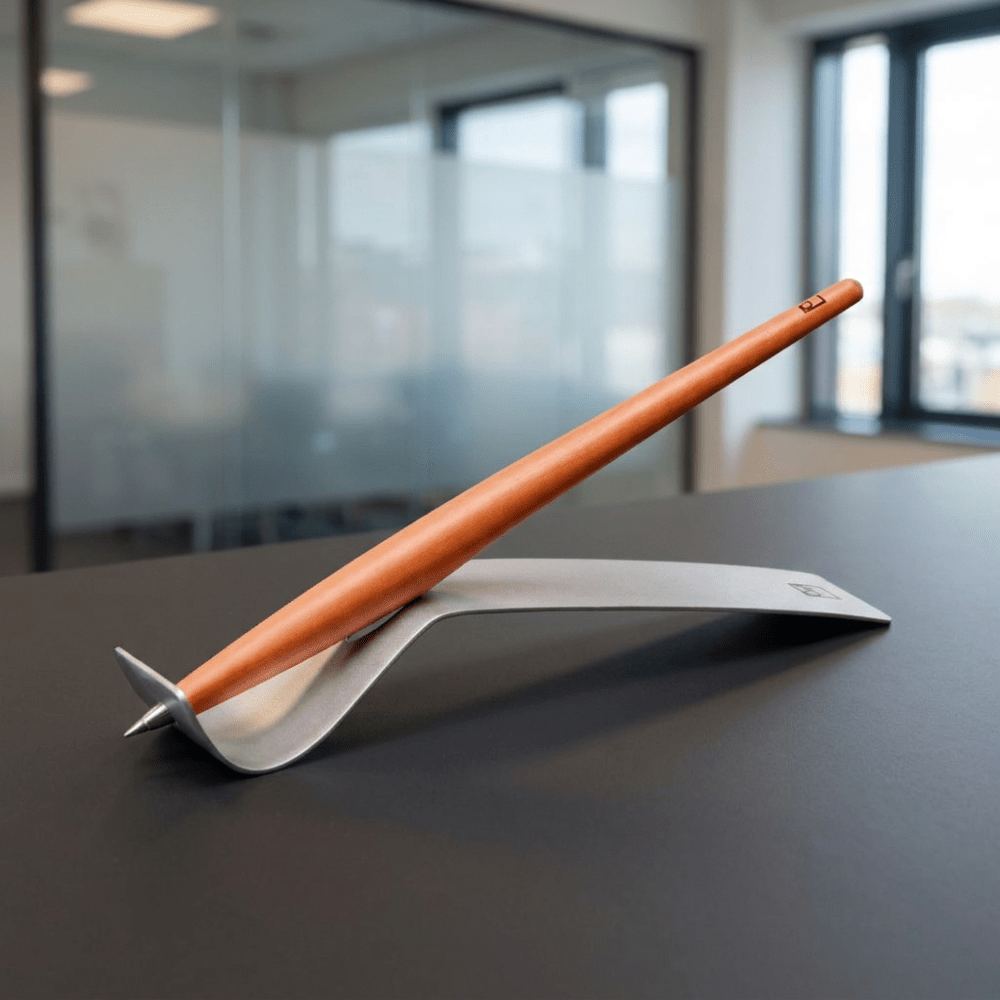 Pininfarina Shop - Penne e Stilo - Forever Piuma A Modern Classic Ink – Penna a sfera in legno massello tinto con base in acciaio satinato