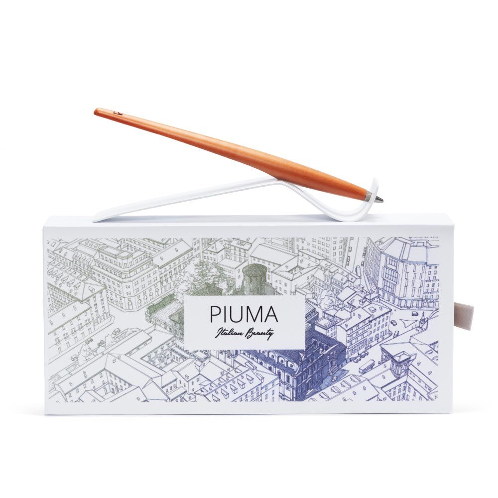 Pininfarina Shop - Penne e Stilo - Forever Piuma Italian Beauty Ink – Stilo in Legno di Pero con Punta a Sfera e Base in Acciaio