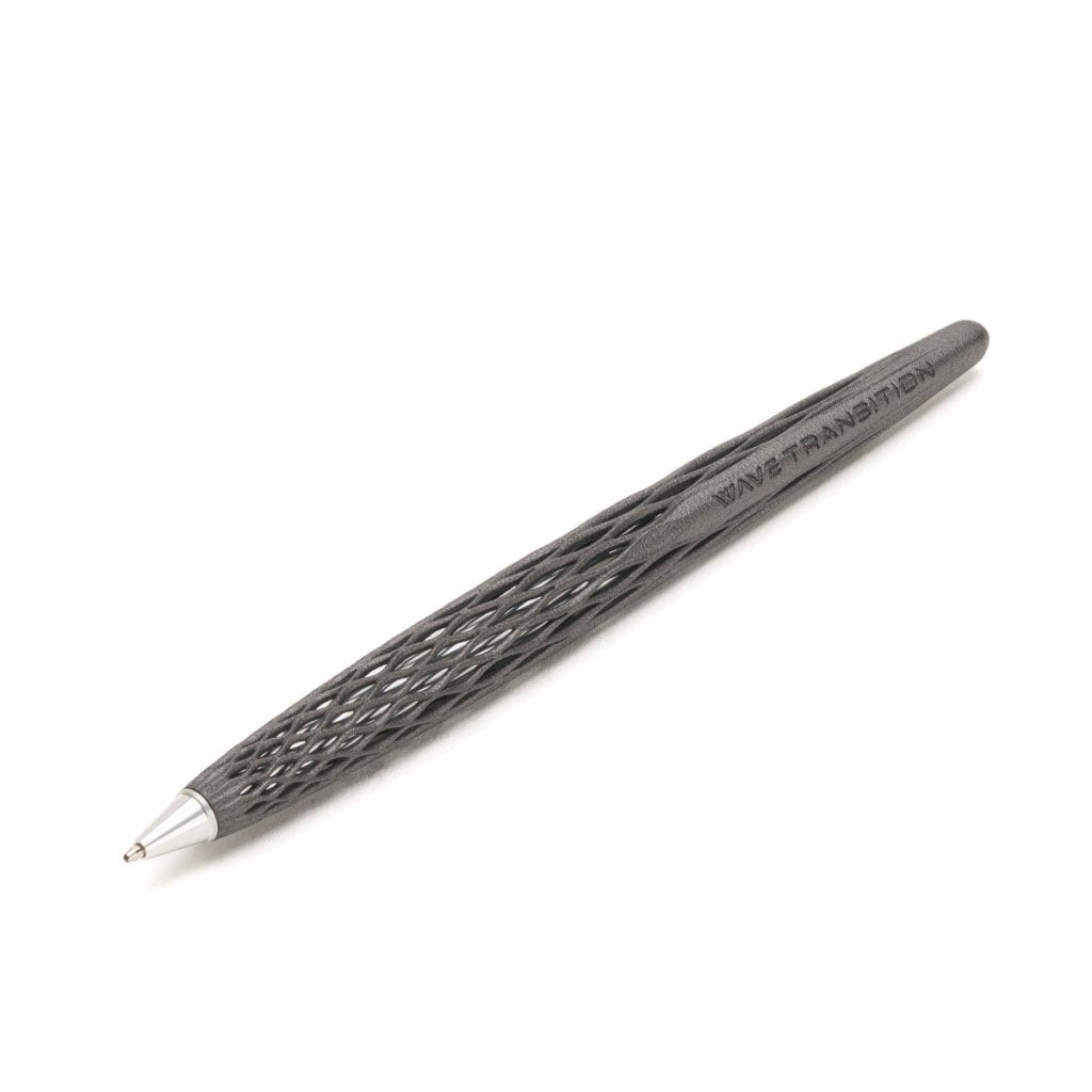 Pininfarina Shop - Penne e Stilo - Forever Wave Transition INK - penna a sfera in alluminio 3D con base in legno d'acero