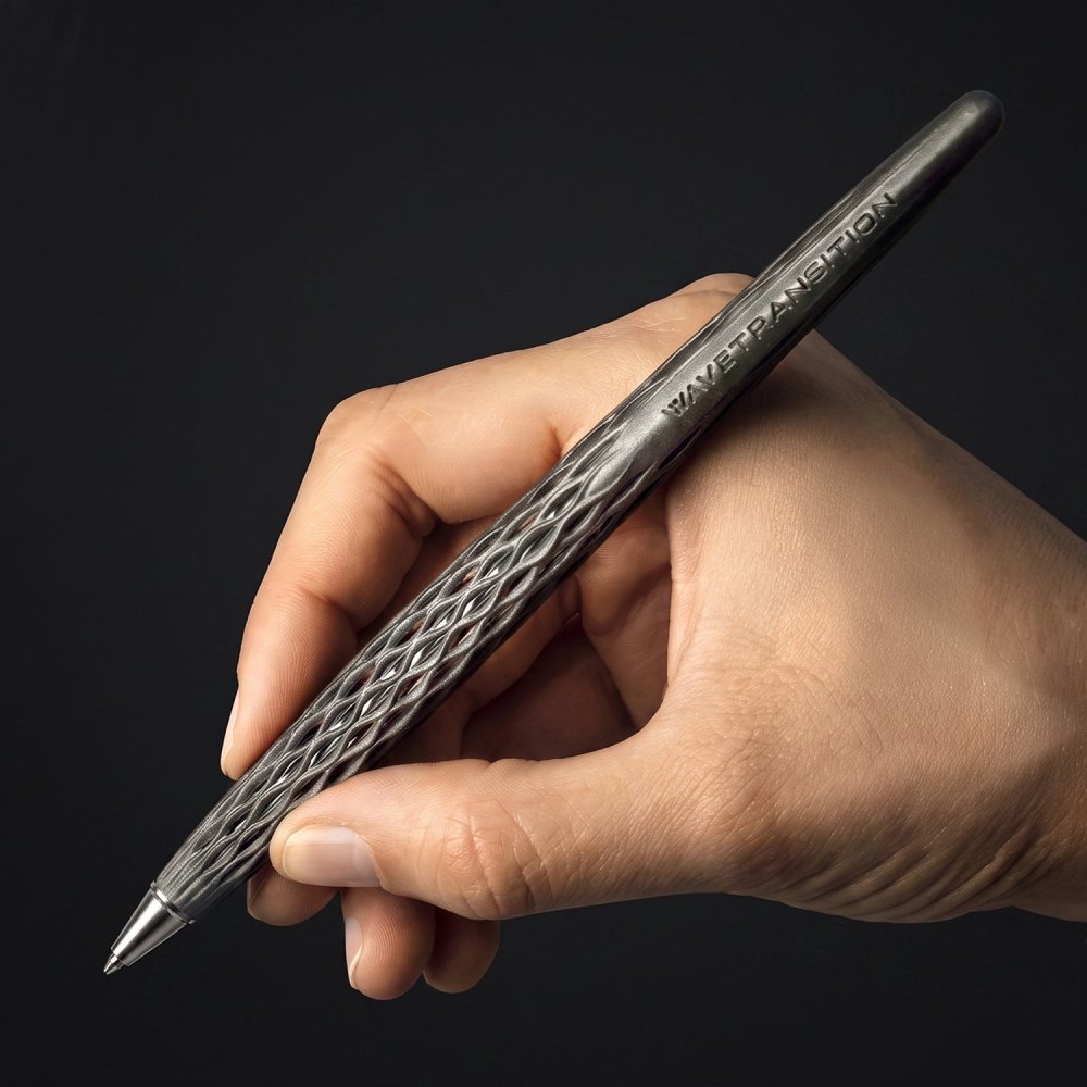 Pininfarina Shop - Penne e Stilo - Forever Wave Transition INK - penna a sfera in Nylon 3D con base in legno d'acero