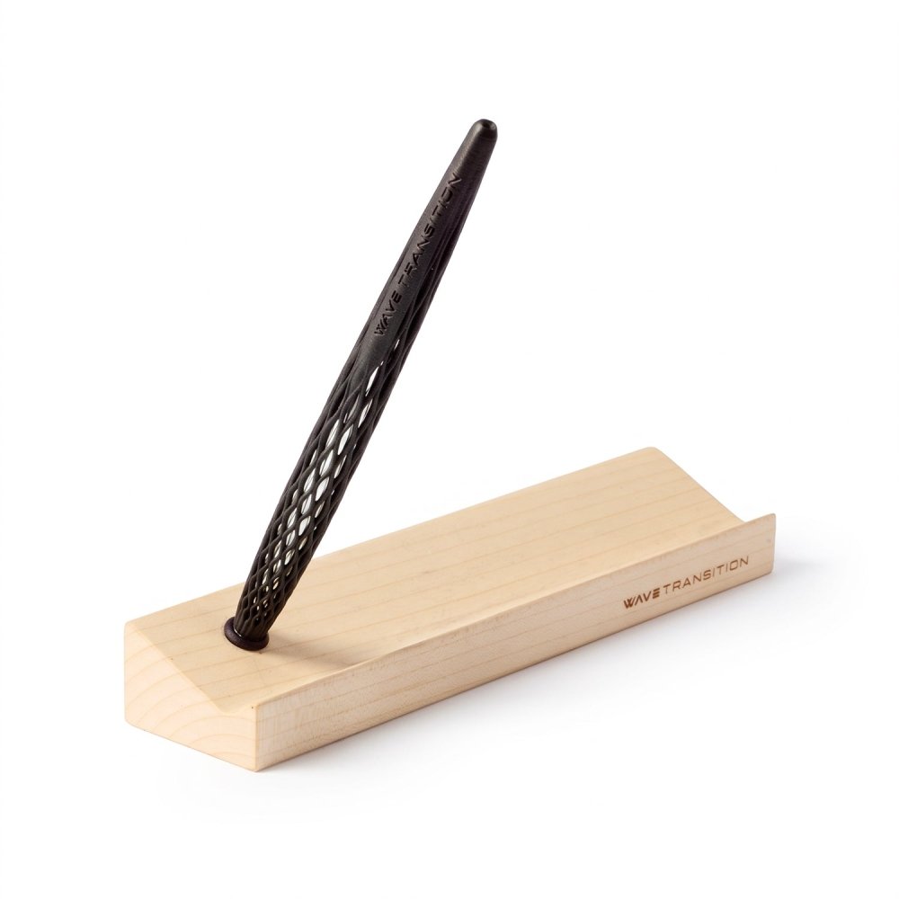 Pininfarina Shop - Penne e Stilo - Forever Wave Transition INK - penna a sfera in Nylon 3D con base in legno d'acero