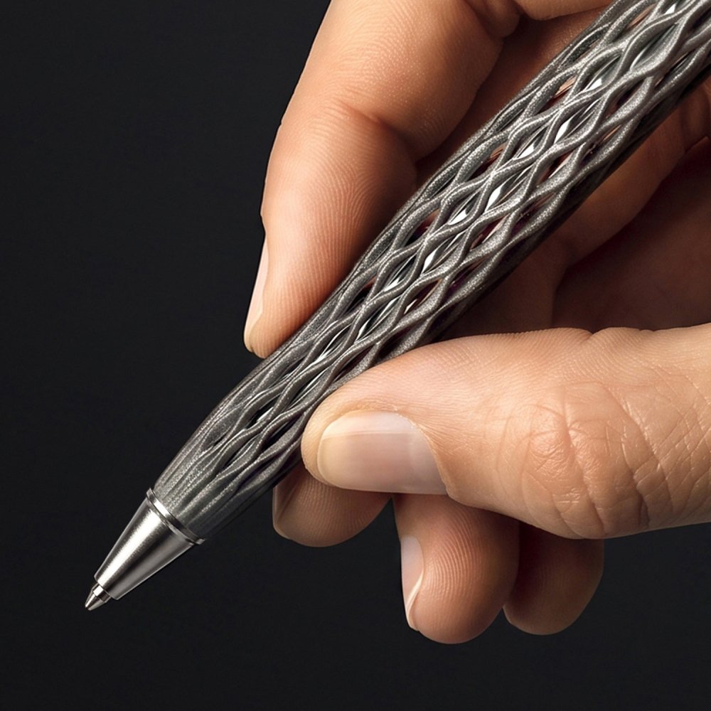 Pininfarina Shop - Penne e Stilo - Forever Wave Transition INK - penna a sfera in Nylon 3D con base in legno d'acero