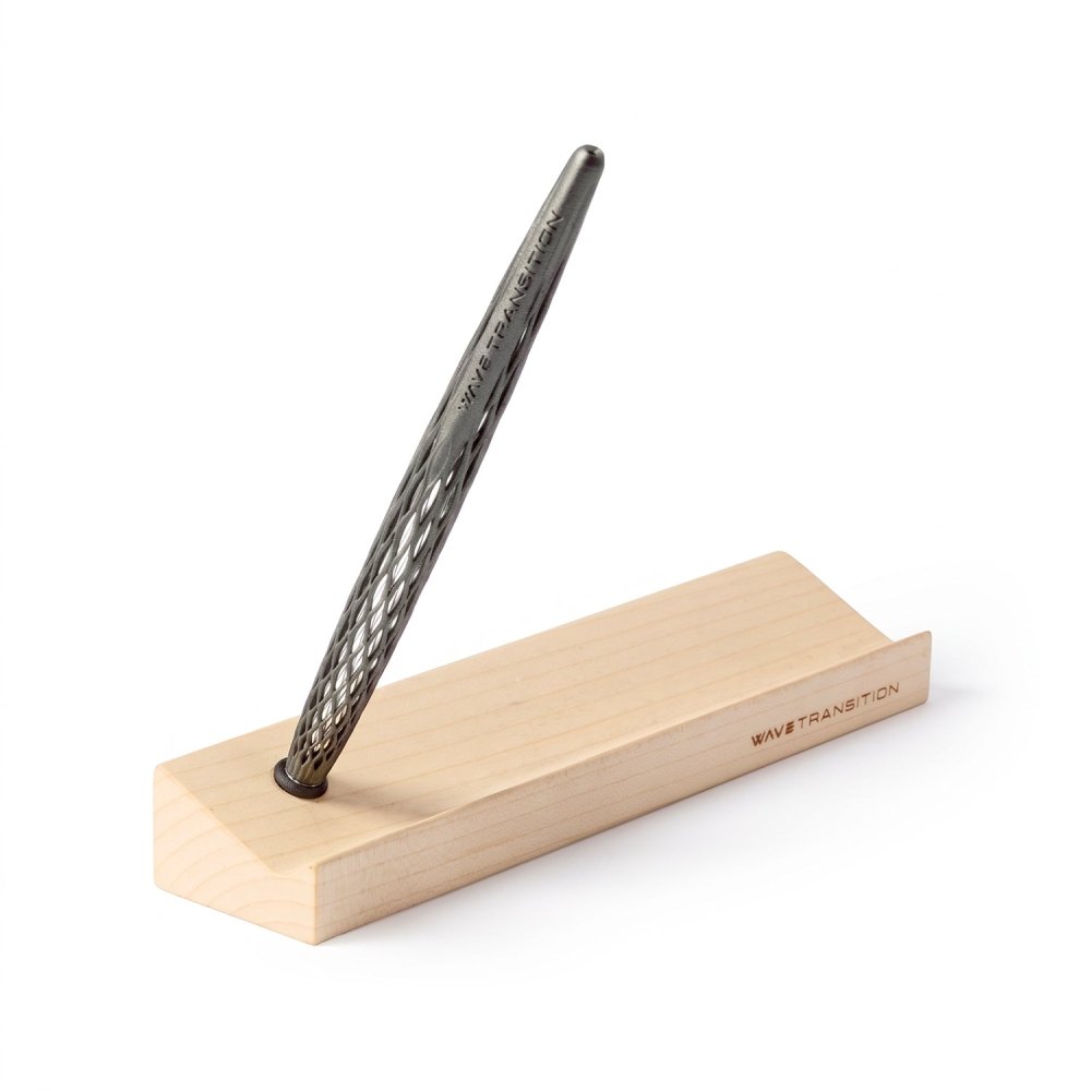 Pininfarina Shop - Penne e Stilo - Forever Wave Transition INK - penna a sfera in Nylon 3D con base in legno d'acero