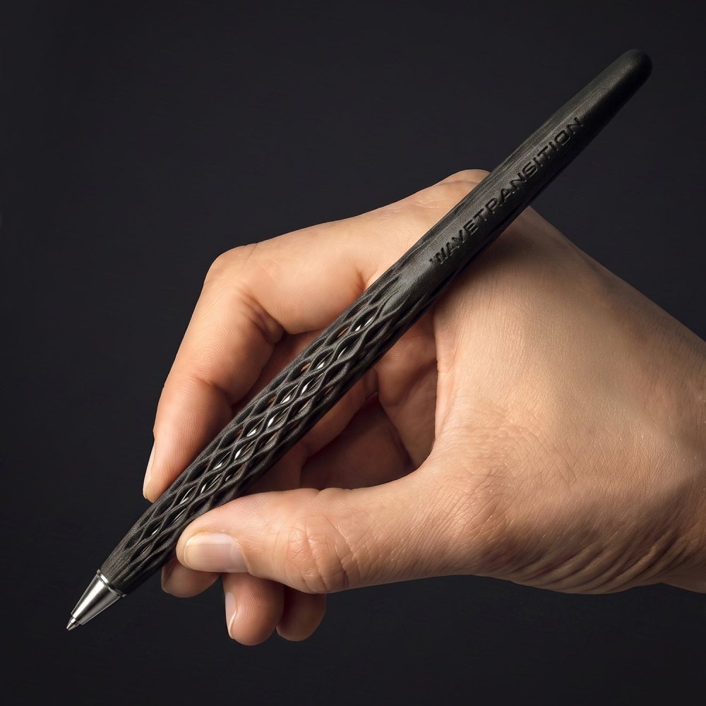 Pininfarina Shop - Penne e Stilo - Forever Wave Transition INK - penna a sfera in Nylon 3D con base in legno d'acero