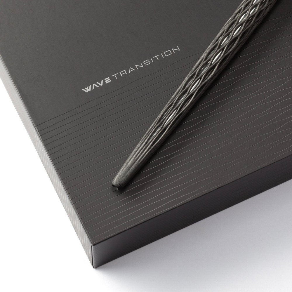Pininfarina Shop - Penne e Stilo - Forever Wave Transition INK - penna a sfera in Nylon 3D con base in legno d'acero