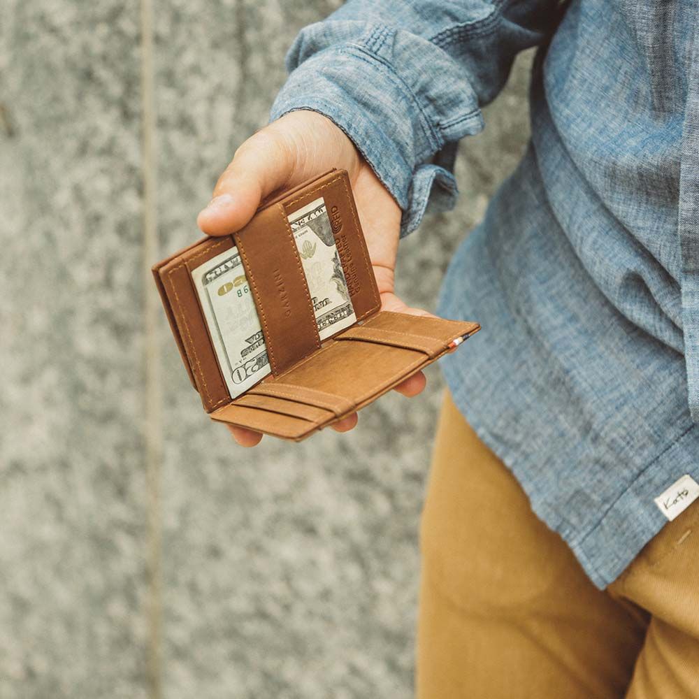 Pininfarina Shop - Portafogli e Portachiavi - Garzini Essenziale Magic Wallet - Portafogli in pelle Ultra sottile