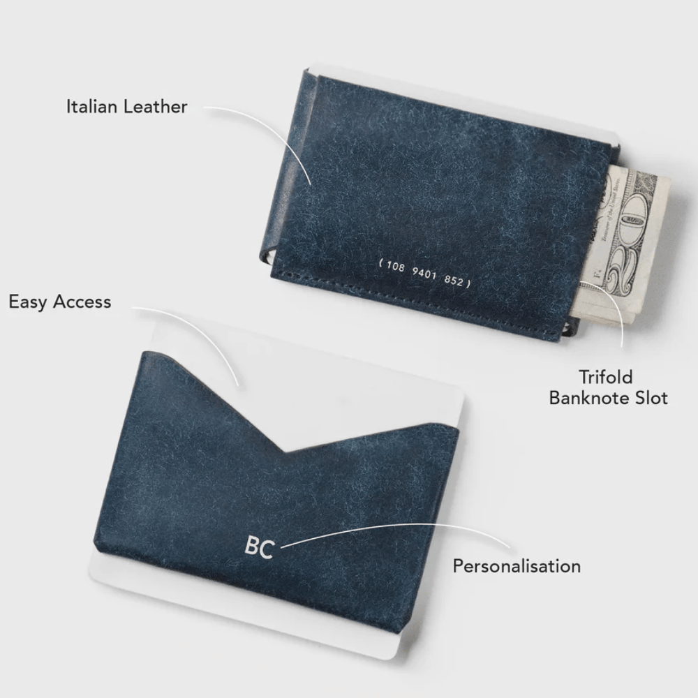 Pininfarina Shop - Portafogli e Portachiavi - Grams28 108 Cardholder Snowflake Leather – Portacarte compatto in pelle