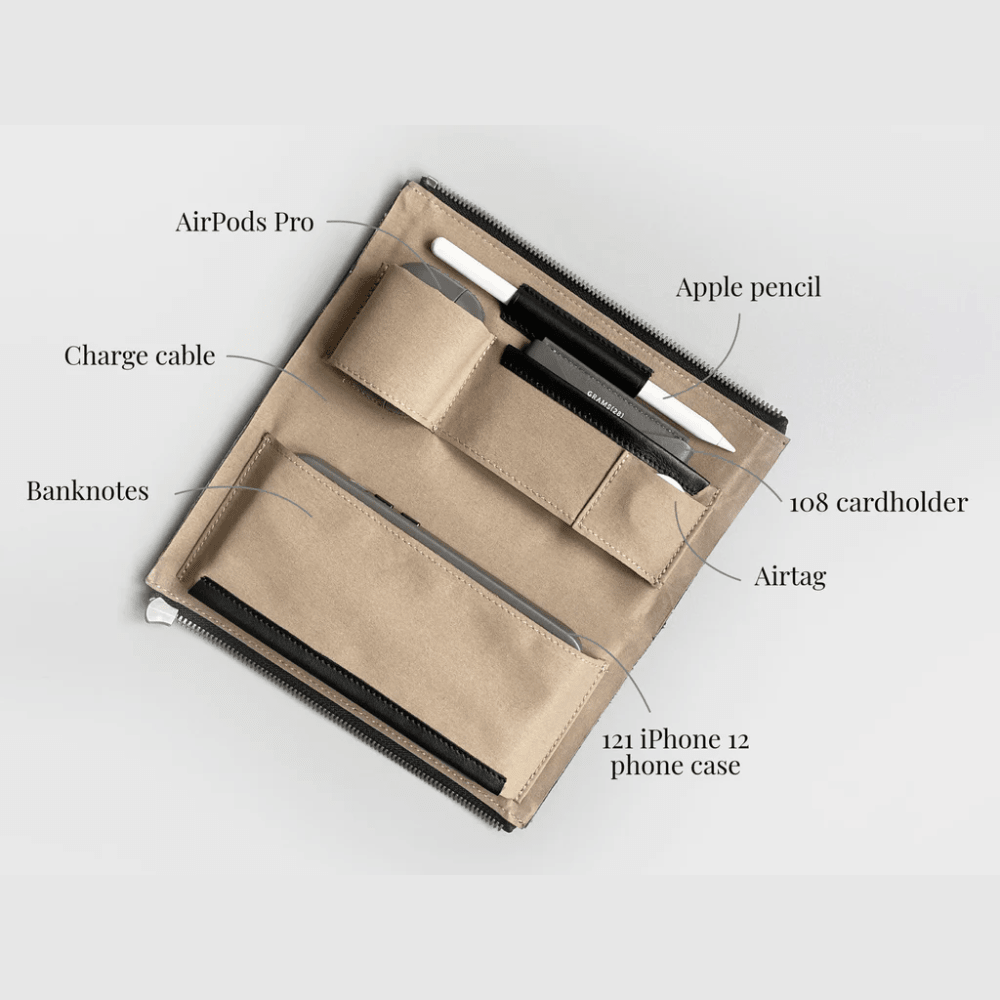 Pininfarina Shop - Borse e Zaini - Grams28 109 Essential Case – Custodia compatta in pelle italiana per smartphone e accessori