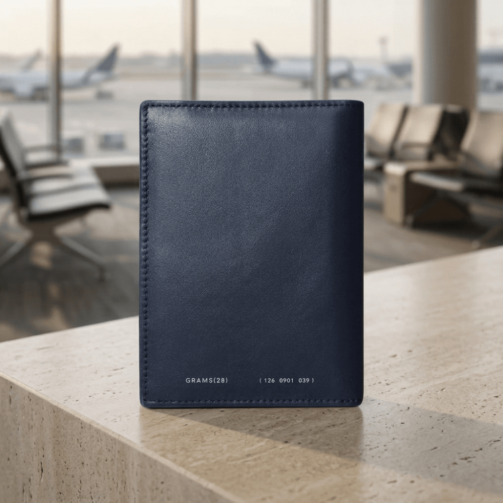 Pininfarina Shop - Portafogli e Portachiavi - GRAMS28 126 Passport Wallet – Portapassaporto in pelle nappa italiana