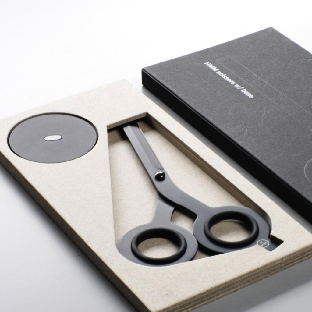 Pininfarina Shop - Accessori da scrivania - HMM SCISSORS 2 IN 1 - Forbici Professionali con base e tagliacarta