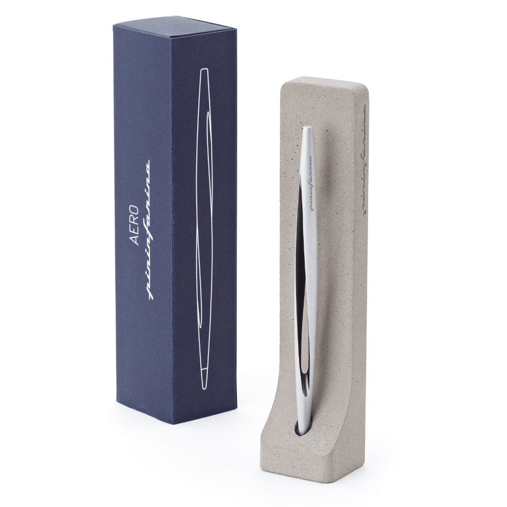 Pininfarina Shop - Penne e Stilo - Pininfarina Aero - Stilo con punta Ethergraf® e supporto da scrivania in cemento grezzo