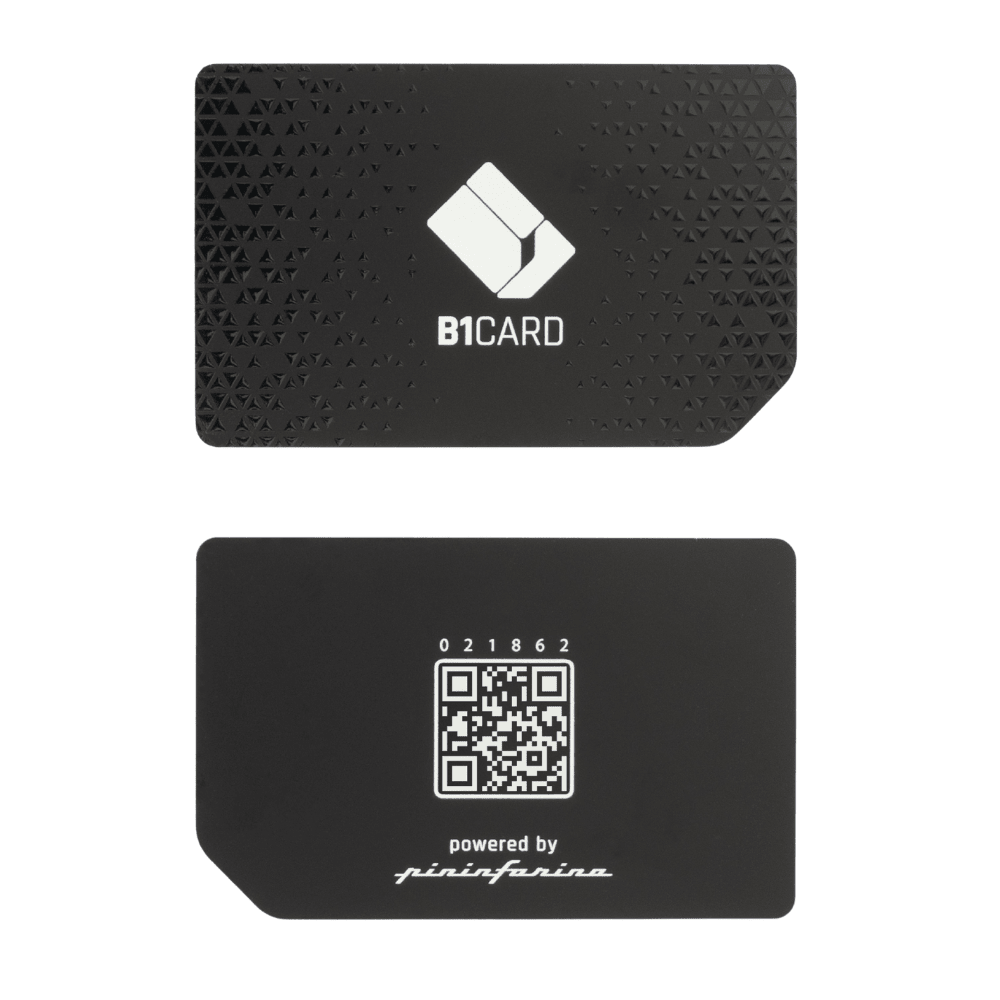 Pininfarina Shop - Accessori da scrivania - Pininfarina B1 Card - Biglietto da Visita Digitale, Ecologico e Innovativo