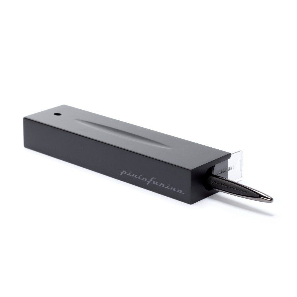Pininfarina Shop - Penne e Stilo - Pininfarina Cambiano Black Edition – Stilo con punta Ethergraf® e basamento in legno