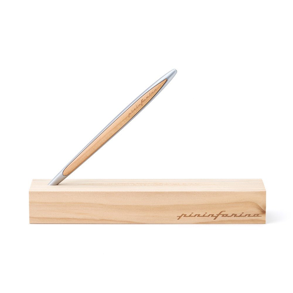 Pininfarina Shop - Penne e Stilo - Pininfarina Cambiano Classic Cedro - Stilo con base in legno massello naturale - punta in Ethergraf®