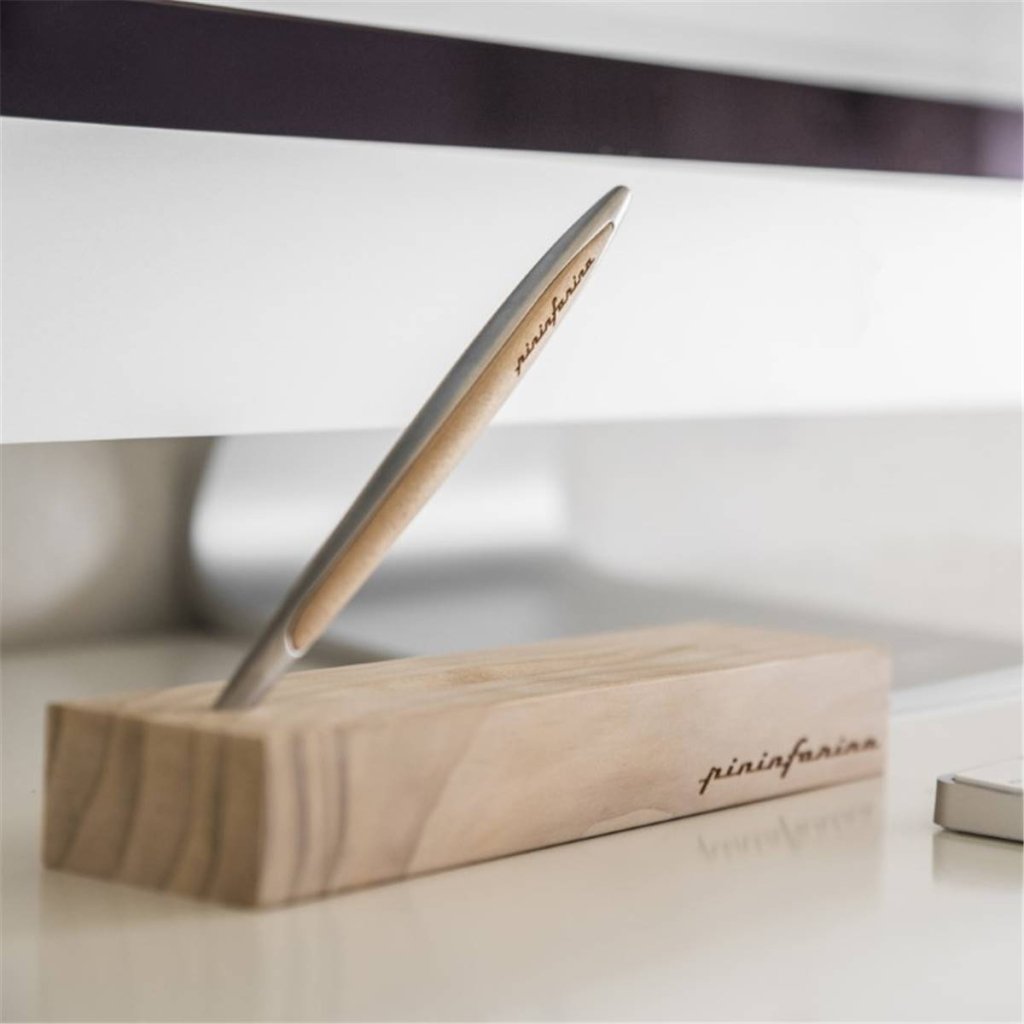 Pininfarina Shop - Penne e Stilo - Pininfarina Cambiano Classic Cedro - Stilo con base in legno massello - punta in Ethergraf®