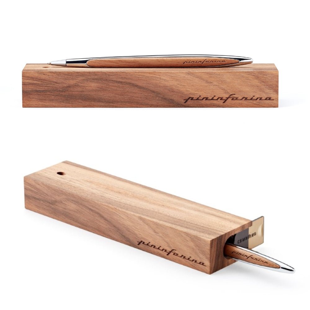 Pininfarina Shop - Penne e Stilo - Pininfarina Cambiano Classic Ink - Stilo con base in legno massello - penna a sfera