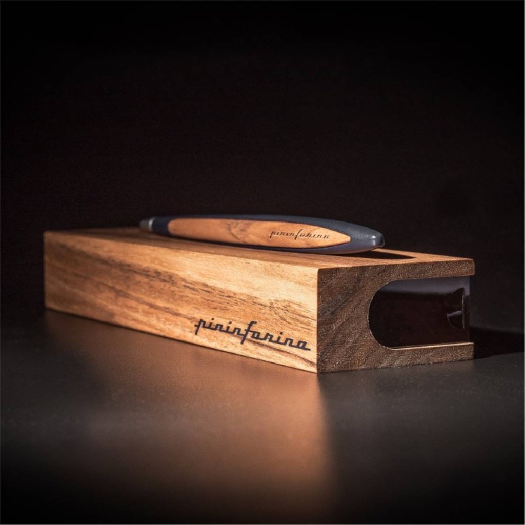 Pininfarina Shop - Penne e Stilo - Pininfarina Cambiano Classic Ink - Stilo con base in legno massello - penna a sfera