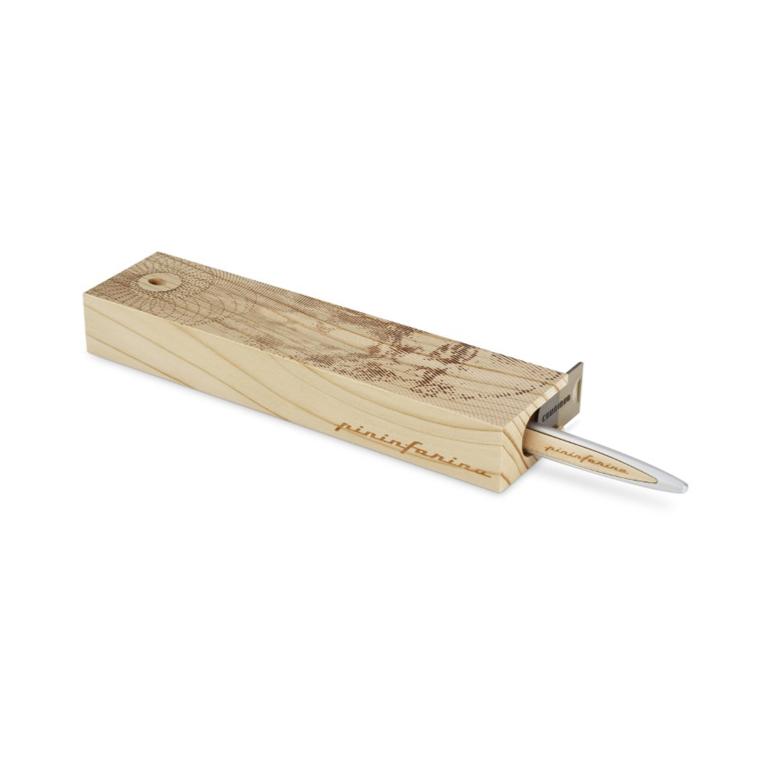 Pininfarina Shop - Penne e Stilo - Pininfarina Cambiano Leonardo 500th Ink – Penna a sfera con base da scrivania in legno
