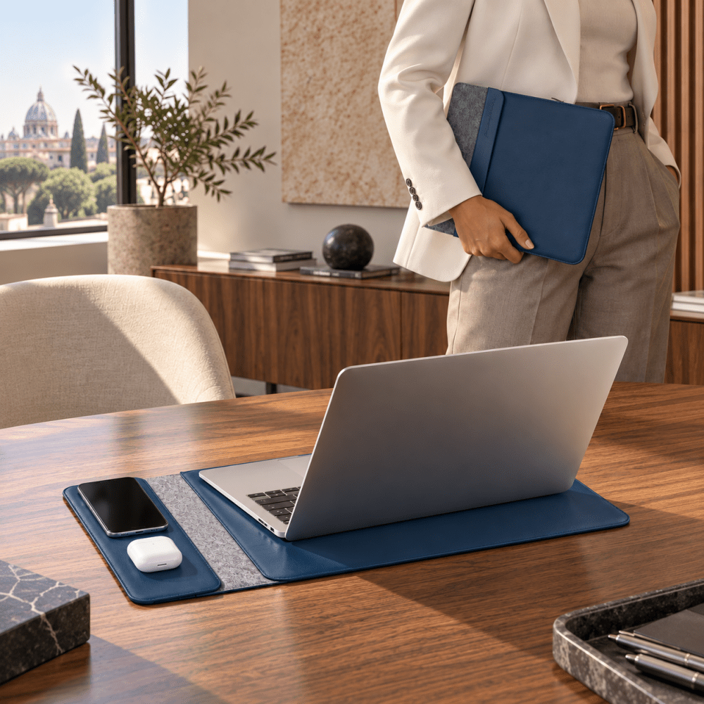 Pininfarina Shop - Borse e Zaini - Pininfarina NotePro – Custodia per Notebook Multifunzione con Ricarica Wireless Veloce