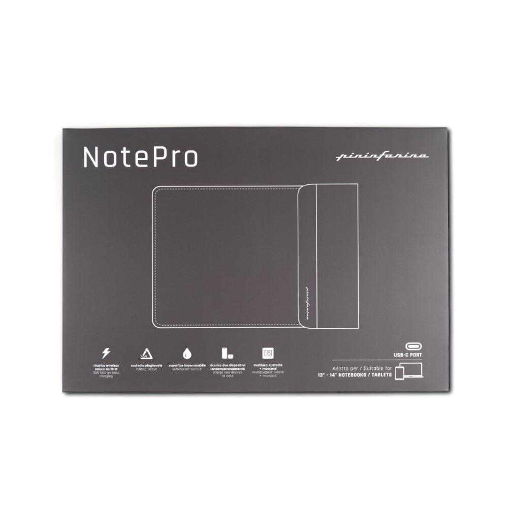 Pininfarina Shop - Borse e Zaini - Pininfarina NotePro – Custodia per Notebook Multifunzione con Ricarica Wireless Veloce