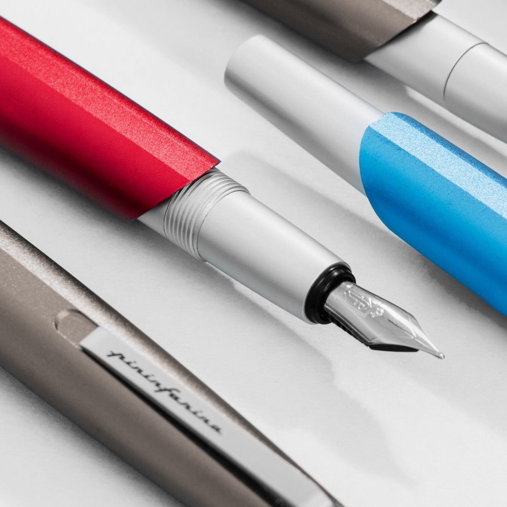 Pininfarina Shop - Penne e Stilo - Pininfarina PF GO Fountain – Penna Stilografica in Alluminio con Pennino in Acciaio e Iridio