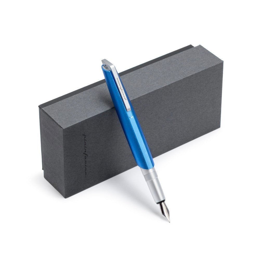 Pininfarina Shop - Penne e Stilo - Pininfarina PF GO Fountain – Penna Stilografica in Alluminio con Pennino in Acciaio e Iridio