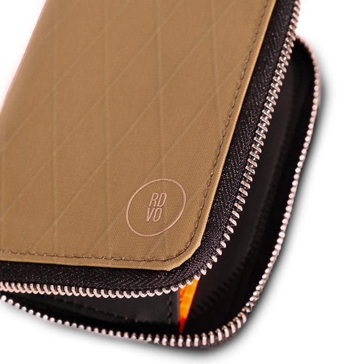 Pininfarina Shop - Portafogli e Portachiavi - RDVO Zip Around – Portafoglio compatto con zip, tessuti sostenibili e slot carte Made in Italy