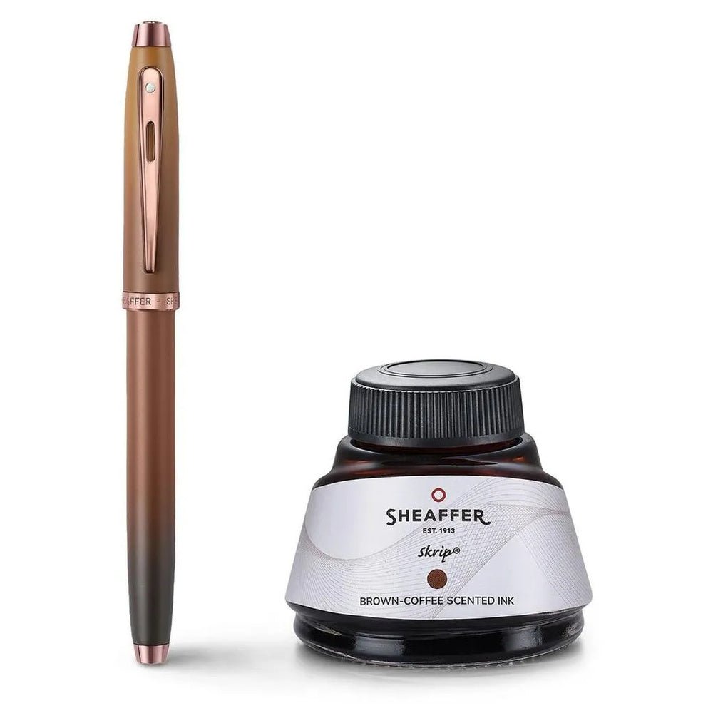 Pininfarina Shop - Penne e Stilo - SHEAFFER 100 Coffee Edition – Set stilografica con inchiostro profumato al caffè