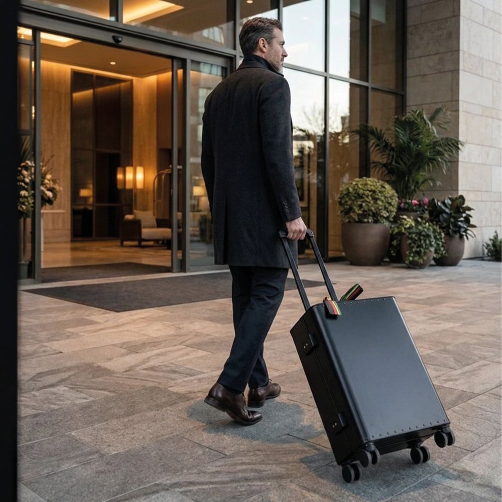 Pininfarina Shop - Borse e Zaini - TITANIONERO trolley artigianale in alluminio realizzato a mano in Italia