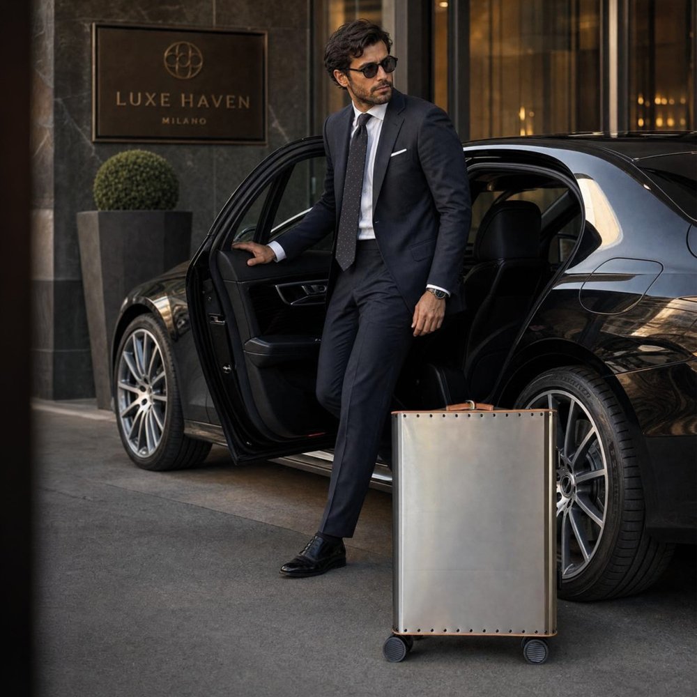 Pininfarina Shop - Borse e Zaini - TITANIONERO trolley artigianale in titanio realizzato a mano in italia