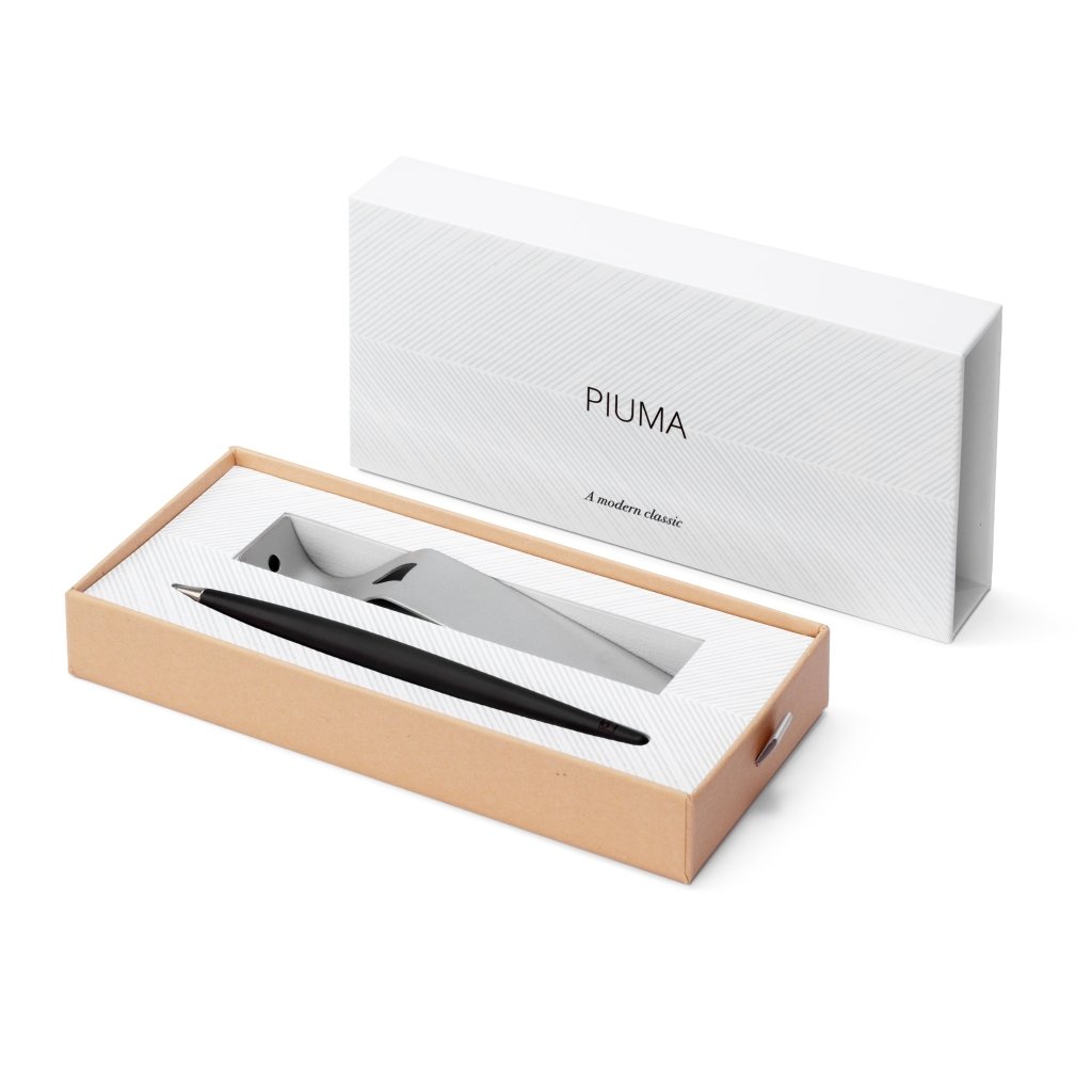 Pininfarina Shop - Penne e Stilo - Forever Piuma A Modern Classic Ink – Penna a sfera in legno massello con base in acciaio