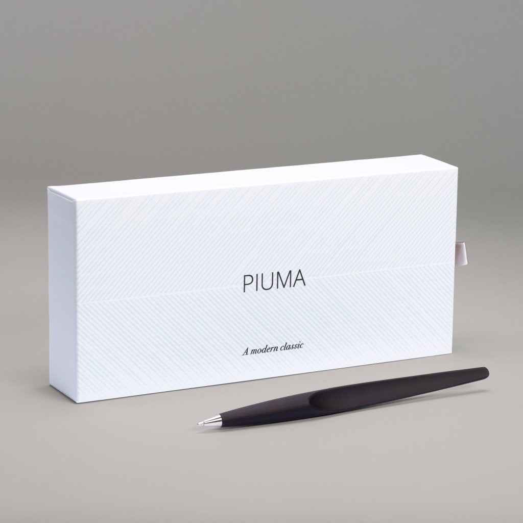 Pininfarina Shop - Penne e Stilo - Forever Piuma A Modern Classic Ink – Penna a sfera in legno massello tinto con base in acciaio satinato