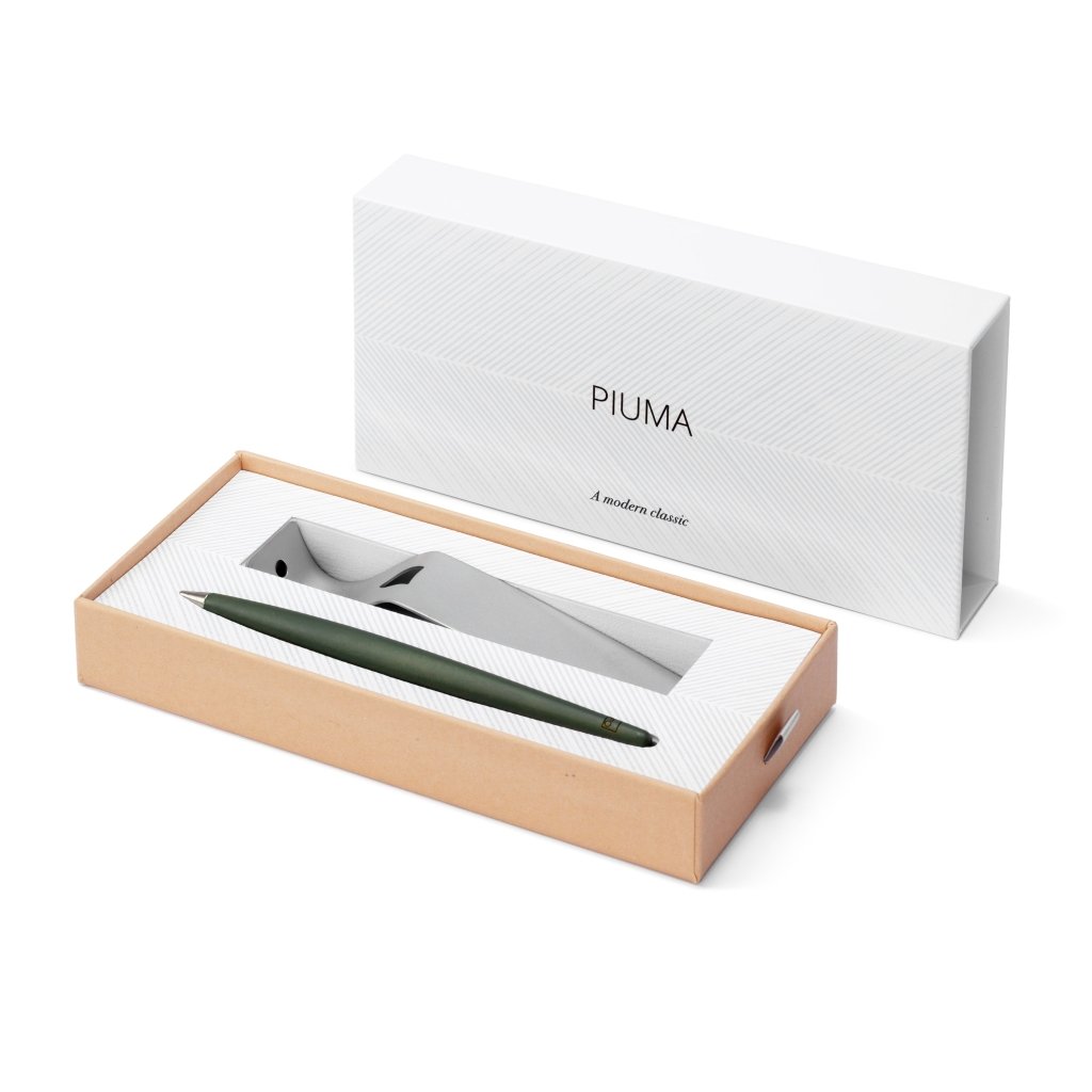 Pininfarina Shop - Penne e Stilo - Forever Piuma A Modern Classic Ink – Penna a sfera in legno massello con base in acciaio
