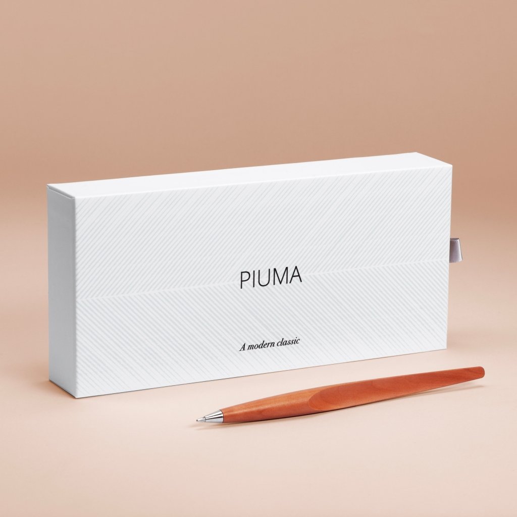 Pininfarina Shop - Penne e Stilo - Forever Piuma A Modern Classic Ink – Penna a sfera in legno massello con base in acciaio