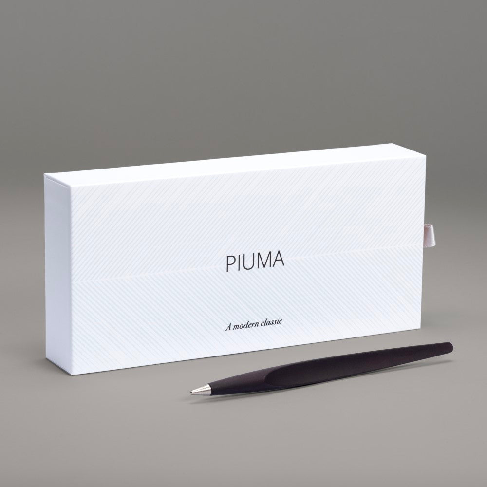 Pininfarina Shop - Penne e Stilo - Forever Piuma A Modern Classic – Stilo in Legno con Punta Ethergraf® e Base in Acciaio Satinato