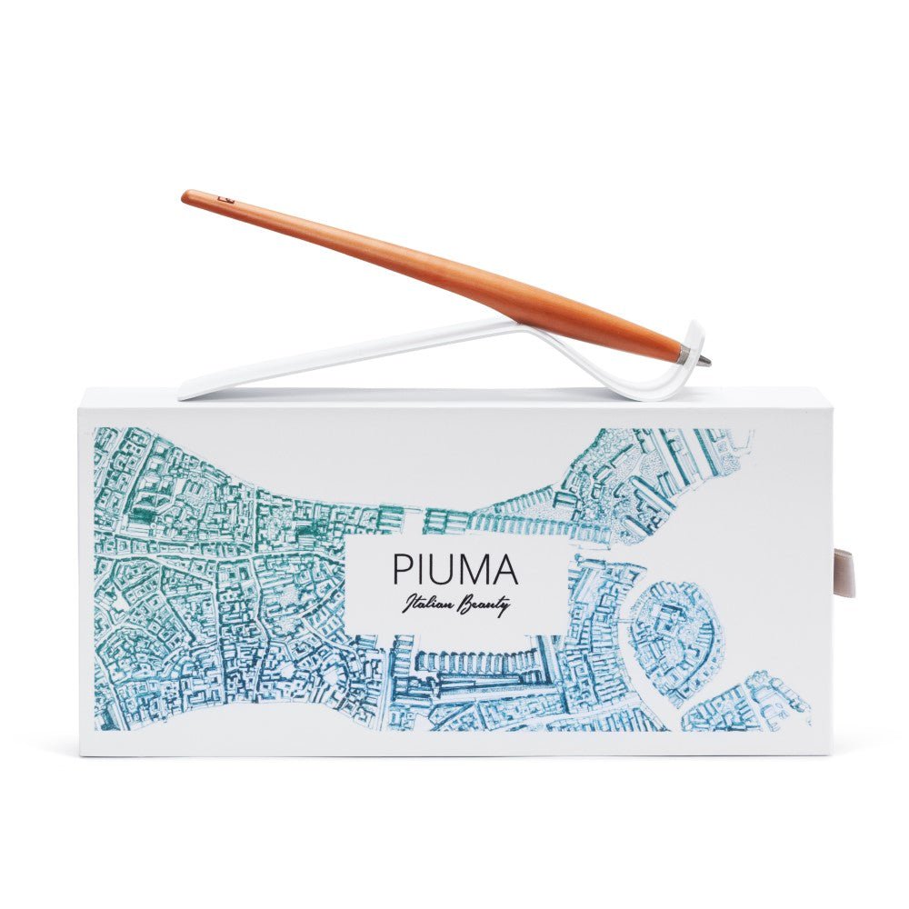 Pininfarina Shop - Penne e Stilo - Forever Piuma Italian Beauty Ink – Stilo in Legno di Pero con Punta a Sfera e Base in Acciaio