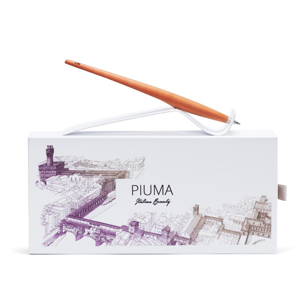 Pininfarina Shop - Penne e Stilo - Forever Piuma Italian Beauty Ink – Stilo in Legno di Pero con Punta a Sfera e Base in Acciaio