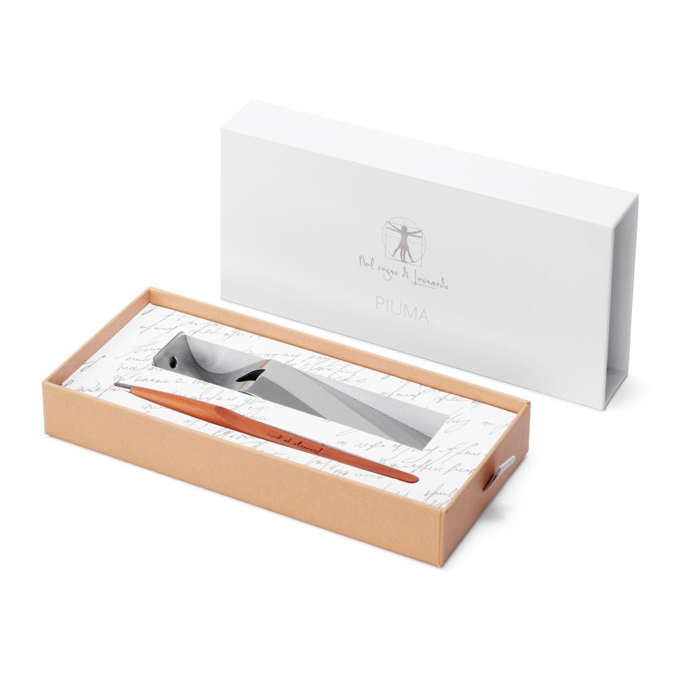 Pininfarina Shop - Penne e Stilo - Forever Piuma Leonardo 500th – Stilo in legno massello con punta Ethergraf® e base in acciaio
