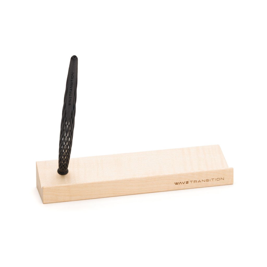 Pininfarina Shop - Penne e Stilo - Forever Wave Transition INK - penna a sfera in alluminio 3D con base in legno d'acero
