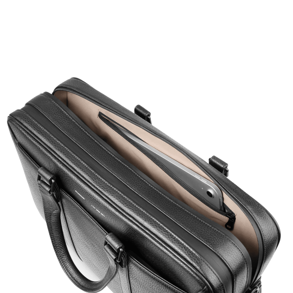 Pininfarina Shop - Borse e Zaini - Grams28 177 Dual Briefcase – Cartella professionale doppio scomparto in vera pelle italiana