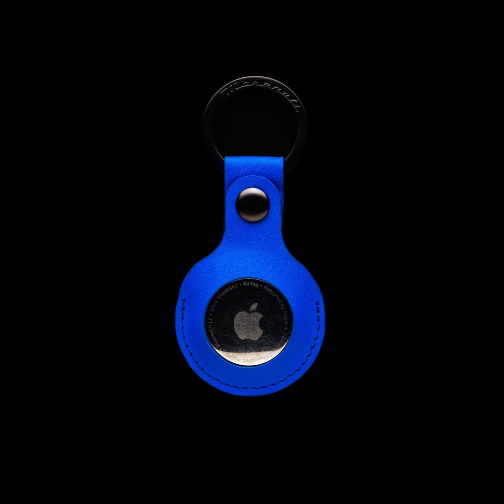 Pininfarina Shop - Portafogli e Portachiavi - Maserati AirTag Keyring – Portachiavi in Eco Pelle con Anello in Acciaio con custodia