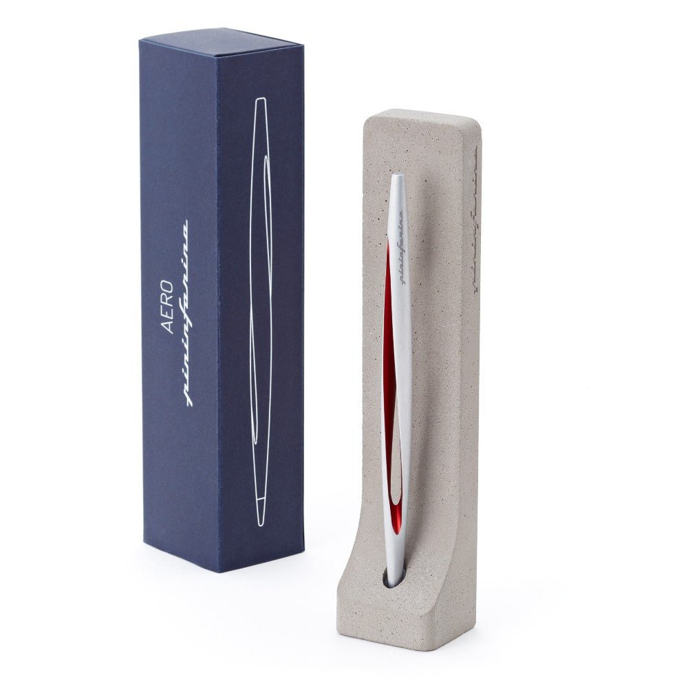 Pininfarina Shop - Penne e Stilo - Pininfarina Aero - Stilo con punta Ethergraf® e supporto da scrivania in cemento grezzo