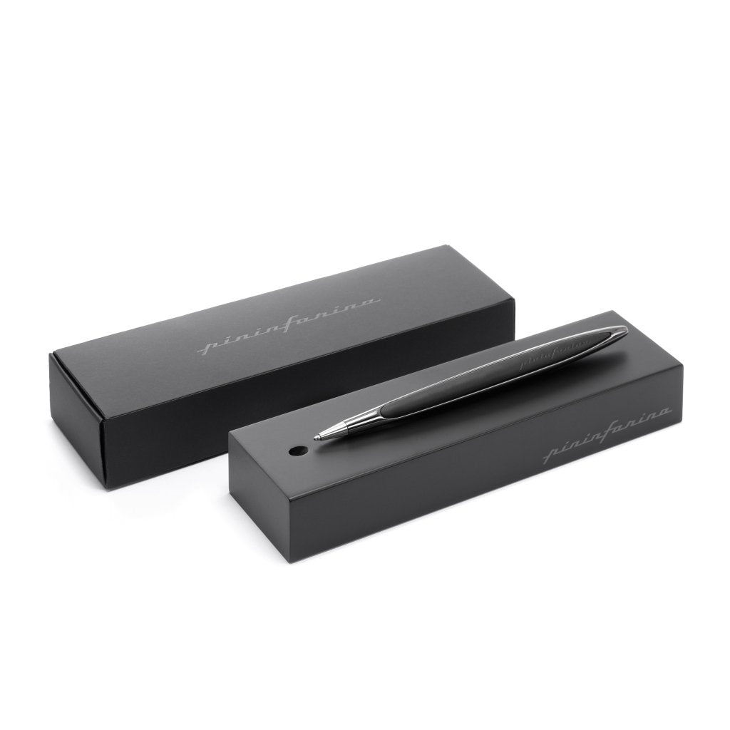 Pininfarina Shop - Penne e Stilo - Pininfarina Cambiano Black Edition Ink – Penna a sfera con basamento in legno
