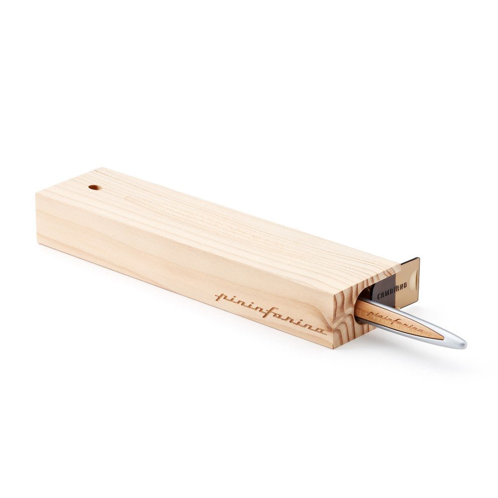 Pininfarina Shop - Penne e Stilo - Pininfarina Cambiano Classic Cedro - Stilo con base in legno massello naturale - punta in Ethergraf®