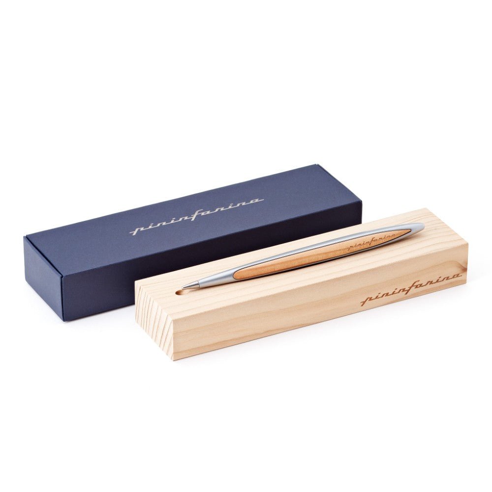 Pininfarina Shop - Penne e Stilo - Pininfarina Cambiano Classic Cedro - Stilo con base in legno massello naturale - punta in Ethergraf®